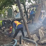 Pipa Bocor di Jalan Sutoyo, Pasokan Air Bersih Warga Banjarmasin Terganggu Pengerjaan perbaikan pipa PVC 630 di Jalan Soetoyo. S