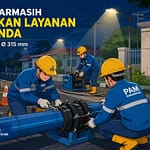 Tingkatkan Kualitas Pelayanan, PAM Bandarmasih Lakukan Koneksi Pipa di Pemurus Dalam PDAM BANJARMASIN