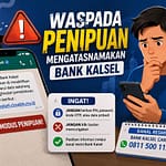 Waspada Penipuan Mengatasnamakan Bank Kalsel, Nasabah Diminta Jangan Sembarangan Klik Tautan Image Bank Kalsel