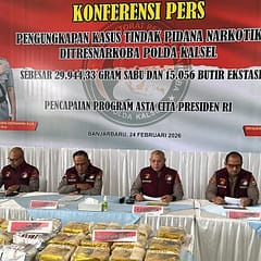 Polda Kalsel Bongkar Jaringan Narkoba Antarprovinsi, 29 Kg Sabu dan 15 Ribu Ekstasi Disita WhatsApp Image 2026-02-24 at 22.56.25