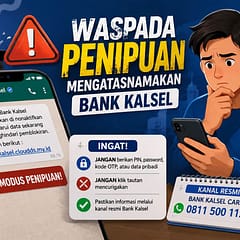 Waspada Penipuan Mengatasnamakan Bank Kalsel, Nasabah Diminta Jangan Sembarangan Klik Tautan Image Bank Kalsel